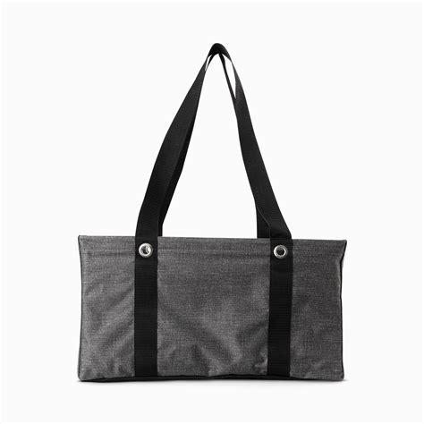 Upgrade your handbag collection with charcoal knit spell totes